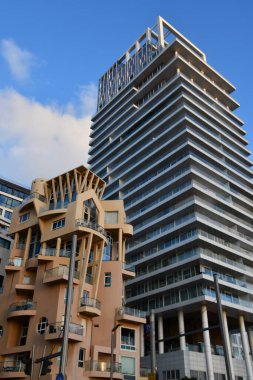 TEL AVIV, ISRAEL - 18 Temmuz 2021 'de İsrail' in Tel Aviv sahilinde görüldü..