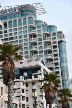 TEL AVIV, ISRAEL - 18 Temmuz 2021 'de İsrail' in Tel Aviv sahilinde görüldü..