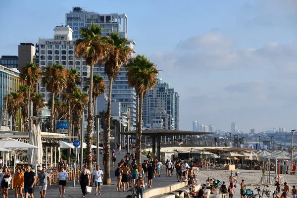 Tel Aviv Israel Jul Playa Tel Aviv Israel Visto Julio —  Fotos de Stock