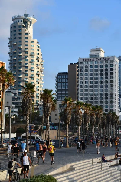 Tel Aviv Israel Jul Strand Tel Aviv Israel Gesehen Juli — Stockfoto