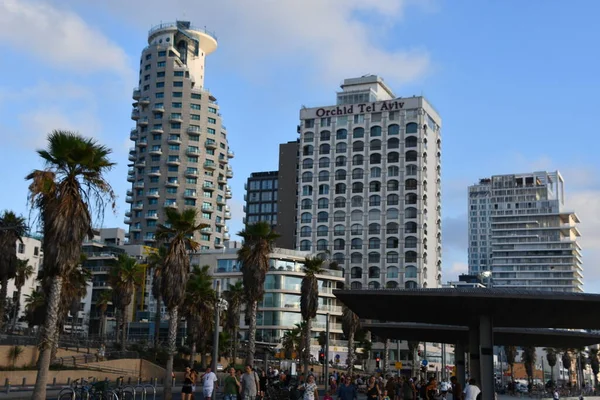 Tel Aviv Israel Jul Strand Tel Aviv Israel Gesehen Juli — Stockfoto