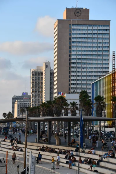 Tel Aviv Israel Jul Frente Playa Tel Aviv Israel Visto —  Fotos de Stock