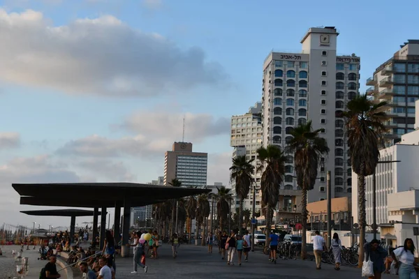 Tel Aviv Israel Jul Beachfront Tel Aviv 2021 — 스톡 사진