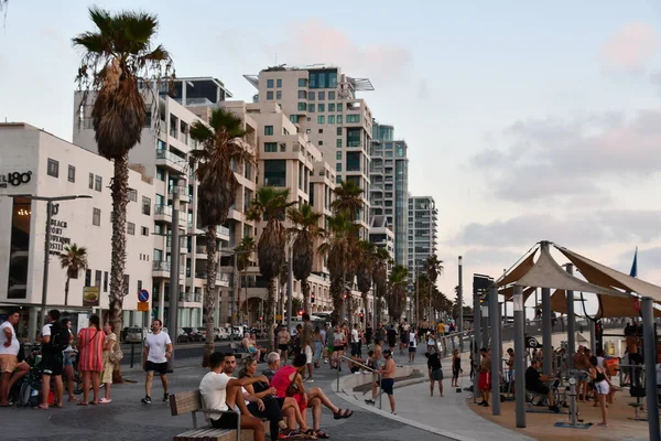 Tel Aviv Israel Jul Frente Playa Tel Aviv Israel Visto —  Fotos de Stock