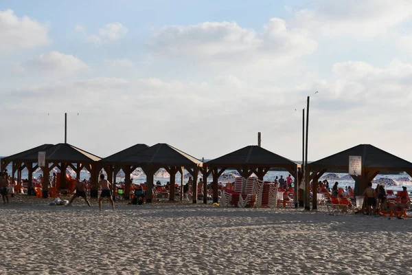 Tel Aviv Israel Jul 2021年7月18日看到的以色列特拉维夫海滩 — 图库照片