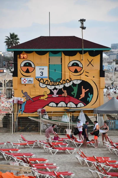 Tel Aviv Israel Jul 2021年7月18日看到的以色列特拉维夫海滩 — 图库照片