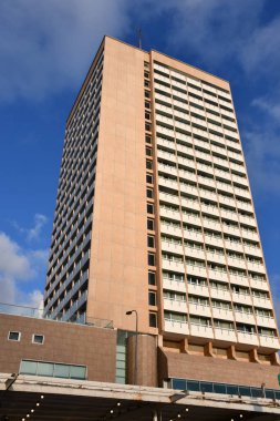 TEL AVIV, ISRAEL - JUL 18: Sheraton Tel Aviv in Israel, as seen on July 18, 2022. 