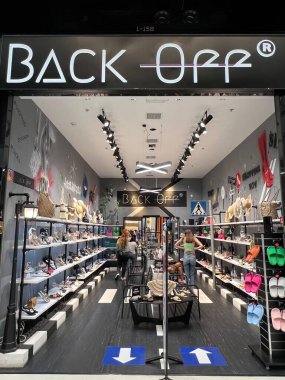 TEL AVIV, ISRAEL - JUL 21: Back Off store at TLV Fashion Mall in Tel Aviv, Israel, as seen on July 21, 2022.
