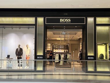 TEL AVIV, ISRAEL - JUL 21: Boss Hugo Boss store at TLV Fashion Mall in Tel Aviv, Israel, as seen on July 21, 2022.