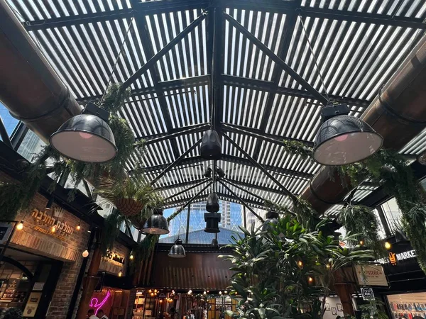 stock image TEL AVIV, ISRAEL - JUL 21: Sarona Market in Tel Aviv, Israel, as seen on July 21, 2021.