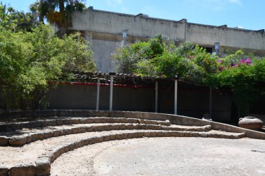 TEL AVIV, ISRAEL - 20 Temmuz 2022 'de İsrail' in Tel Aviv kentindeki Muza Eretz Müzesi 'nde İnsan ve Çalışma Pavyonu. 