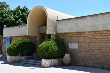 TEL AVIV, ISRAEL - 20 Temmuz 2022 'de İsrail' in Tel Aviv kentindeki Muza Eretz Müzesi 'nde İnsan ve Çalışma Pavyonu. 