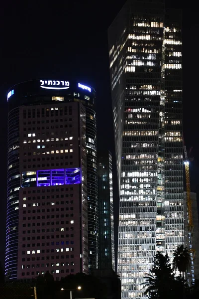 stock image TEL AVIV, ISRAEL - JUL 20: Skyscrapers in Tel Aviv in Israel, as seen on July 20, 2021.