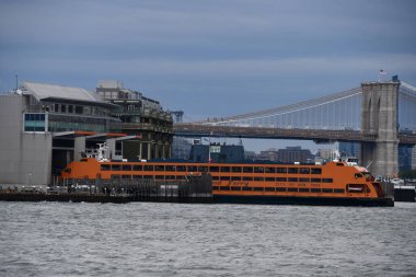 NEW YORK, NY - JUN 18: Staten Island Ferry in New York City, USA, as seen on June 18, 2022. 