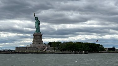 NEW YORK, NY - JUN 18: Statue of Liberty at Liberty Island in New York City, USA, as seen on June 18, 2022. 