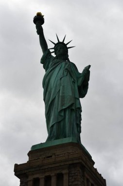 NEW YORK, NY - JUN 18: Statue of Liberty in New York City, USA, as seen on June 18, 2022. 