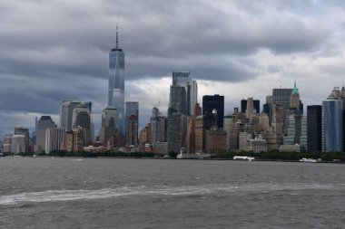 NEW YORK NY - JUN 18: View of Lower Manhattan and One World Trade Center in New York City, as seen on June 18, 2022.
