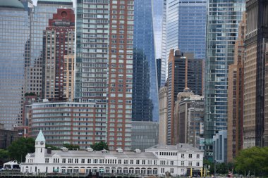 NEW YORK NY - JUN 18: View of Lower Manhattan in New York City, as seen on June 18, 2022.
