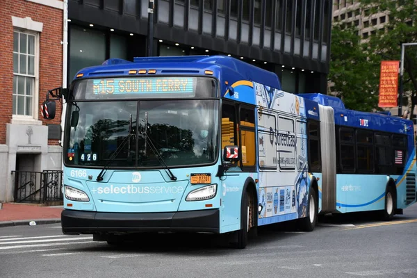 New York May Mta Hybrid Clean Energy Bus Manhattan New — Stockfoto