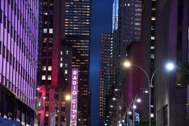 NEW YORK, NY - JUN 18: Times Square, featured with Broadway Theaters and animated LED signs, in Manhattan, as seen on Jun 18, 2022. It is a symbol of New York City and the United States.