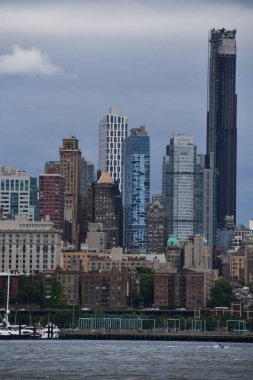 NEW YORK NY - JUN 18: View of Lower Manhattan in New York City, as seen on June 18, 2022.