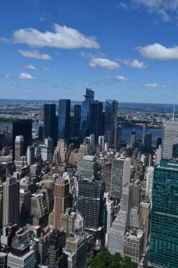 NEW YORK, NY - JUN 19: View of Manhattan from The Summit observation deck at One Vanderbilt in Manhattan, New York City, as seen on June 19, 2022.