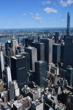 NEW YORK, NY - JUN 19: View of Manhattan from The Summit observation deck at One Vanderbilt in Manhattan, New York City, as seen on June 19, 2022.