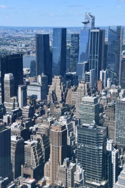NEW YORK, NY - JUN 19: View of Manhattan from The Summit observation deck at One Vanderbilt in Manhattan, New York City, as seen on June 19, 2022.