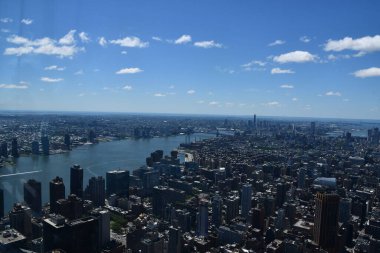 NEW YORK, NY - JUN 19: View of Manhattan from The Summit observation deck at One Vanderbilt in Manhattan, New York City, as seen on June 19, 2022.