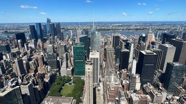 NEW YORK, NY - JUN 19: View of Manhattan from The Summit observation deck at One Vanderbilt in Manhattan, New York City, as seen on June 19, 2022.