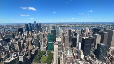 NEW YORK, NY - JUN 19: View of Manhattan from The Summit observation deck at One Vanderbilt in Manhattan, New York City, as seen on June 19, 2022.