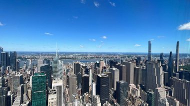 NEW YORK, NY - JUN 19: View of Manhattan from The Summit observation deck at One Vanderbilt in Manhattan, New York City, as seen on June 19, 2022.