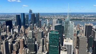 NEW YORK, NY - JUN 19: View of Manhattan from The Summit observation deck at One Vanderbilt in Manhattan, New York City, as seen on June 19, 2022.