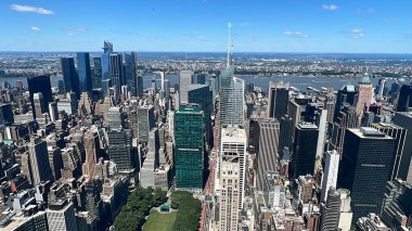 NEW YORK, NY - JUN 19: View of Manhattan from The Summit observation deck at One Vanderbilt in Manhattan, New York City, as seen on June 19, 2022.