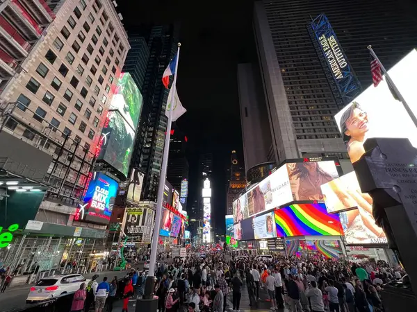 stock image NEW YORK NY - JUN 18: Times Square, at midnight, in New York City, as seen on June 18, 2022.