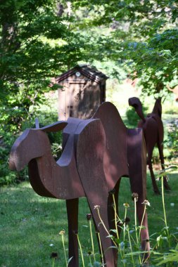 KENT CT - SEP 10: heykeltraş Denis Curtiss 'in stüdyosu ve galerisi, Kent, Connecticut, 10..