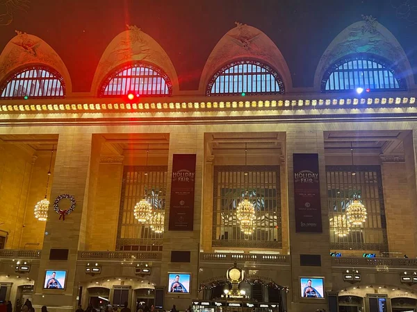 Нью Йорк Нью Йорк Dec Holiday Fair Grand Central Terminal — стоковое фото