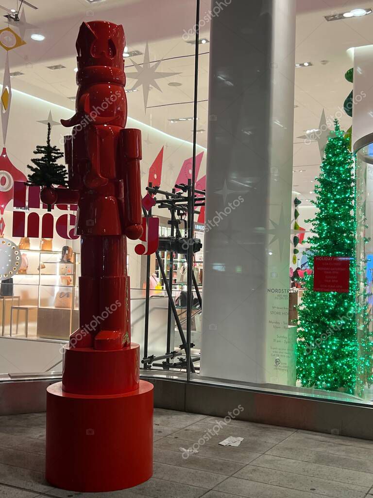 NEW YORK NY DEC 2 Christmas decor at the Nordstrom flagship store in