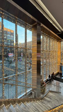 NEW YORK, NY - DEC 21: Christmas decor at Hudson Yards in Manhattan, New York City, as seen on Dec 21, 2022.