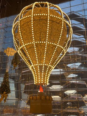 NEW YORK, NY - DEC 21: Christmas decor at Hudson Yards in Manhattan, New York City, as seen on Dec 21, 2022.