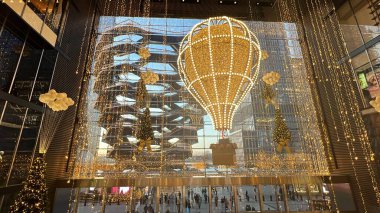 NEW YORK, NY - DEC 21: Christmas decor at Hudson Yards in Manhattan, New York City, as seen on Dec 21, 2022.