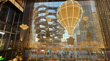 NEW YORK, NY - DEC 21: Christmas decor at Hudson Yards in Manhattan, New York City, as seen on Dec 21, 2022.