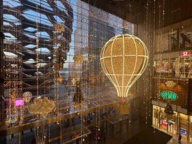 NEW YORK, NY - DEC 21: Christmas decor at Hudson Yards in Manhattan, New York City, as seen on Dec 21, 2022.