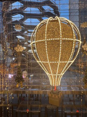 NEW YORK, NY - DEC 21: Christmas decor at Hudson Yards in Manhattan, New York City, as seen on Dec 21, 2022.