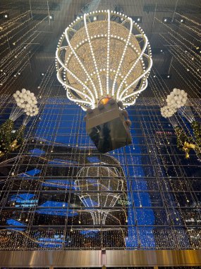 NEW YORK, NY - DEC 21: Christmas decor at Hudson Yards in Manhattan, New York City, as seen on Dec 21, 2022.