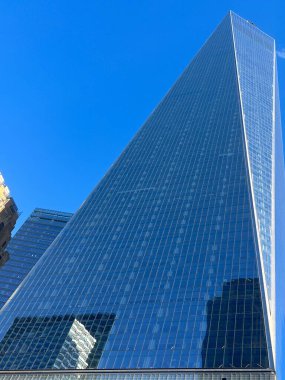 NEW YORK, NY - DEC 21: One World Trade Center in Lower Manhattan, New York, as seen on Dec 21, 2022. One World Trade Center is the tallest building in the Western Hemisphere and the third-tallest building in the world.