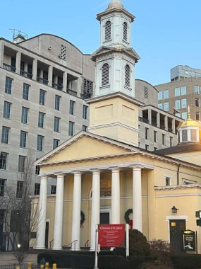 WASHINGTON DC - DEC 23: St Johns Episcopal Church in Washington DC, as seen on Dec 23, 2022. clipart