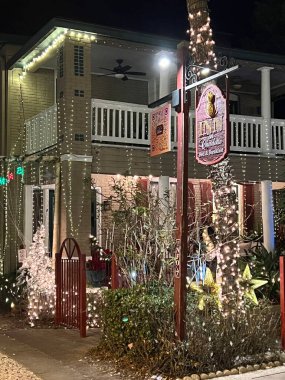 ST AUGUSTINE FL - DEC 24: Christmas decor around the Historic Downtown area in St Augustine, Florida, as seen on Dec 24, 2022.