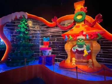 KISSIMMEE, FL - DEC 25: ICE! How The Grinch Stole Christmas show at Gaylord Palms Resort & Convention Center in Kissimmee, Florida, as seen on Dec 25, 2022.