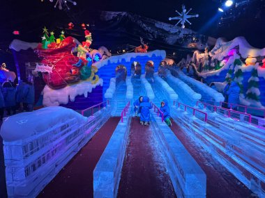 KISSIMMEE, FL - DEC 25: ICE! How The Grinch Stole Christmas show at Gaylord Palms Resort & Convention Center in Kissimmee, Florida, as seen on Dec 25, 2022.